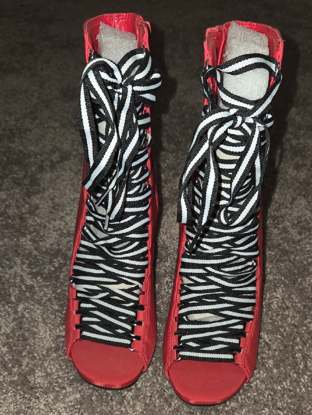 Steve Madden Women’s Red Lace-Up Heels